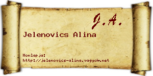 Jelenovics Alina névjegykártya